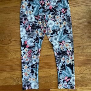 American Eagle Outfitters Leggings Women’s Large Multicolor Floral Athleisure